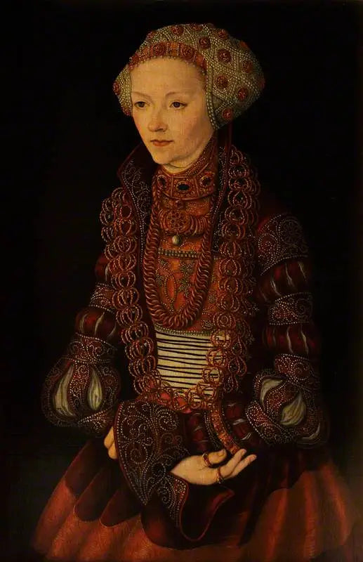 Una dama desconocida, anteriormente llamada Sibila de Cleves, esposa de Juan Federico de Sajonia - Lucas Cranach el Viejo