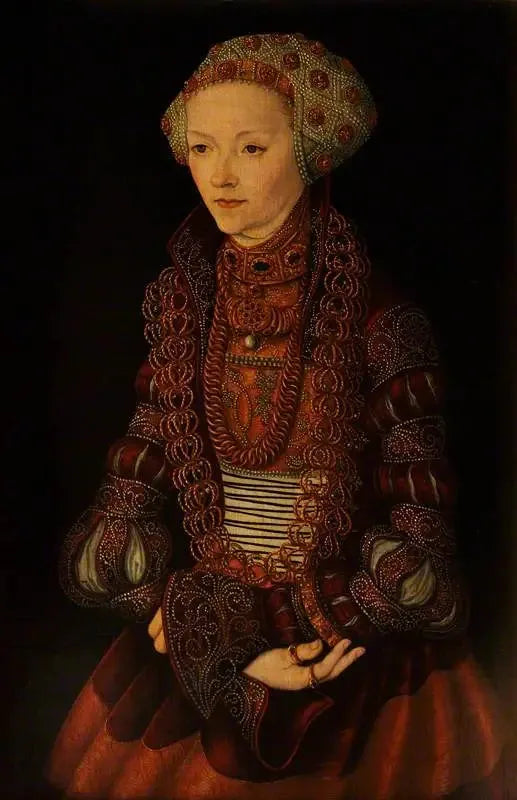 Una dama desconocida, anteriormente llamada Sibila de Cleves, esposa de Juan Federico de Sajonia - Lucas Cranach el Viejo