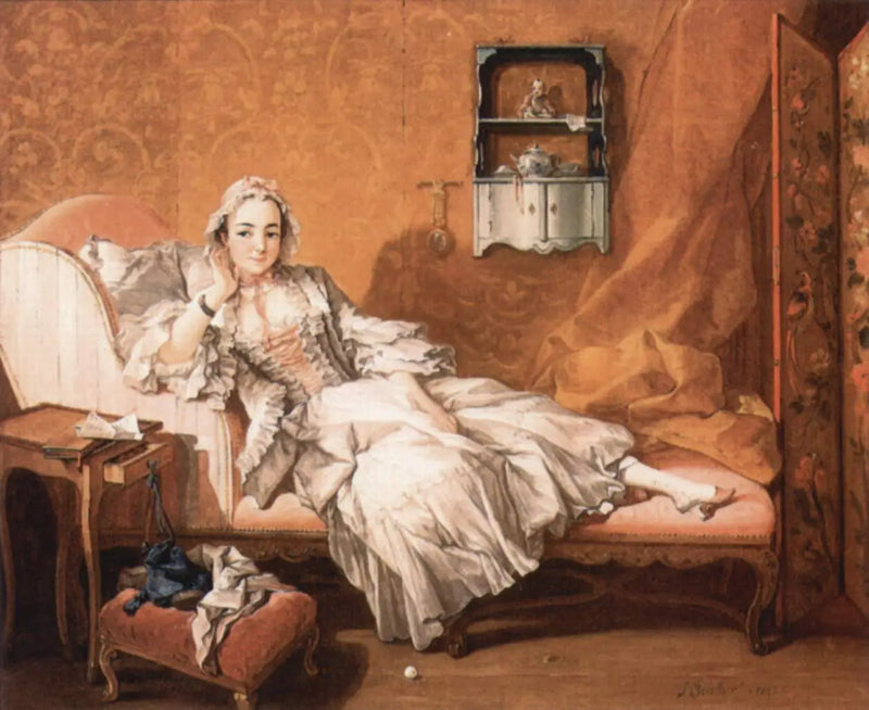Una dama en su cama de descanso - François Boucher