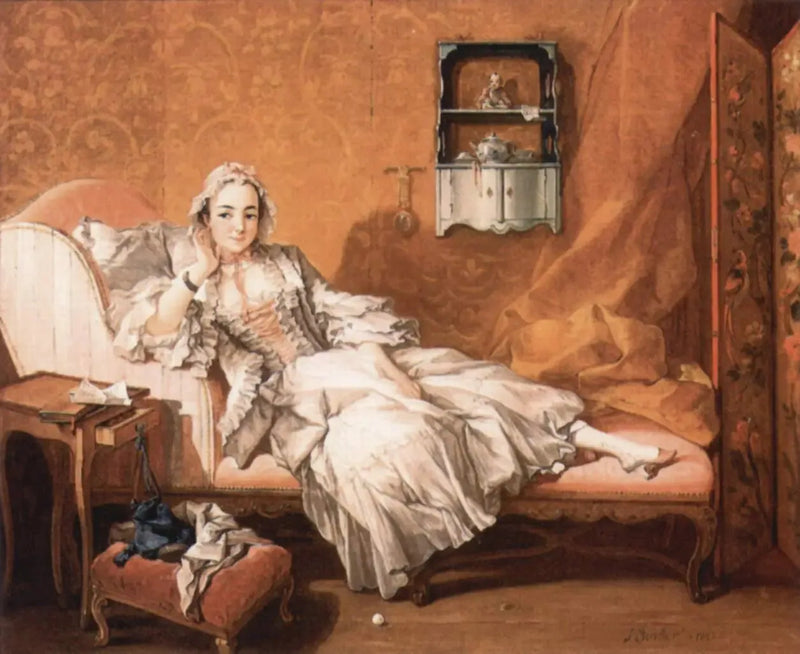 Una dama en su cama de descanso - François Boucher