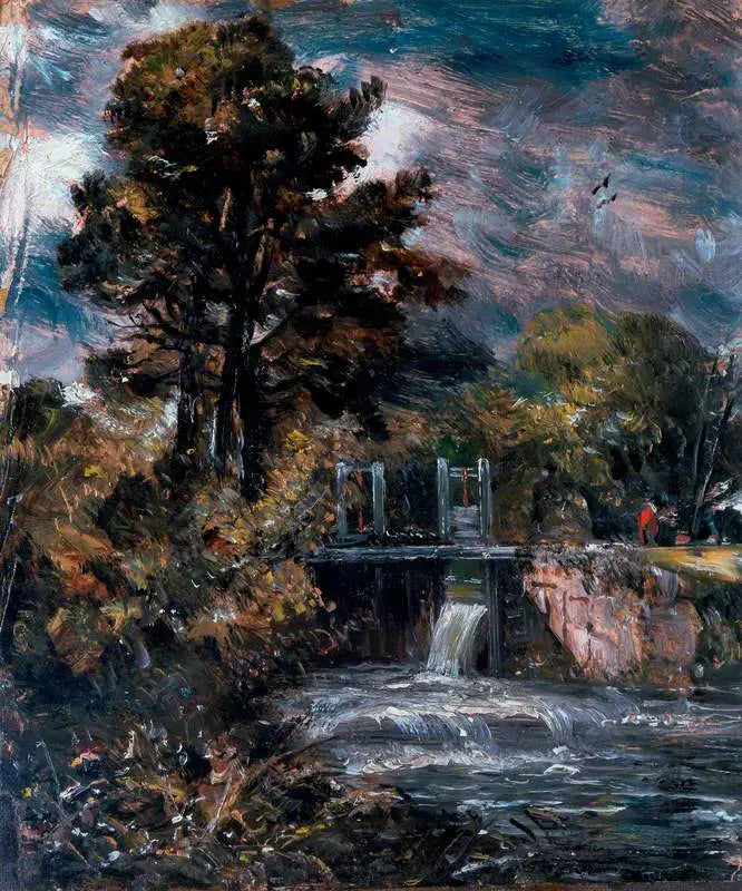 Una esclusa (quizá en el Stour) - John Constable