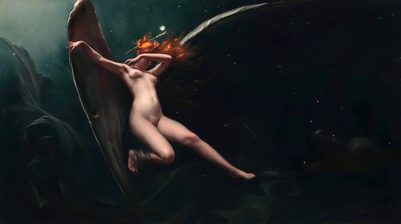Una hada bajo un cielo estrellado - Luis Ricardo Falero