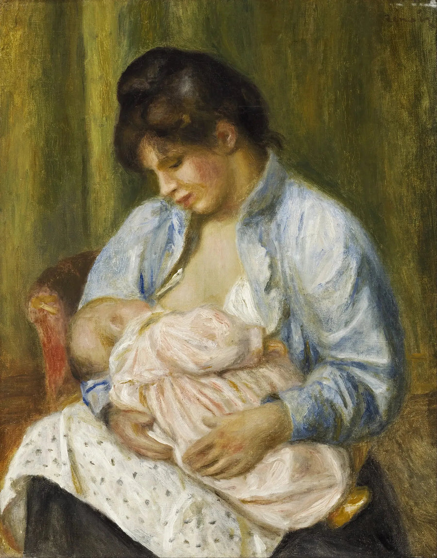 Una mujer amamantando a un niño - Pierre-Auguste Renoir