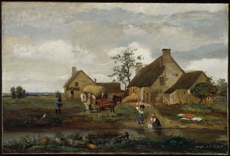 Una granja en Nièvre - Jean-Baptiste Camille Corot