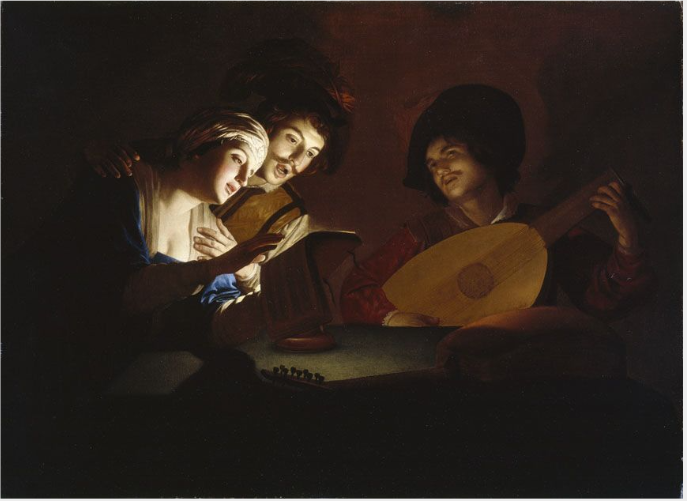 Una fiesta musical - Gerrit van Honthorst