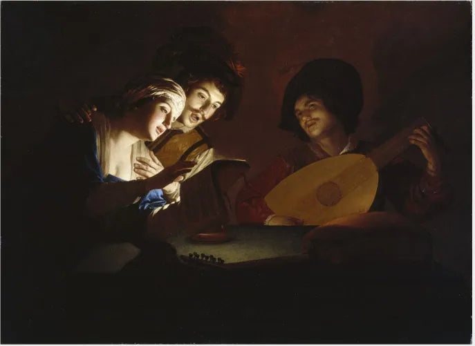 Una fiesta musical - Gerrit van Honthorst
