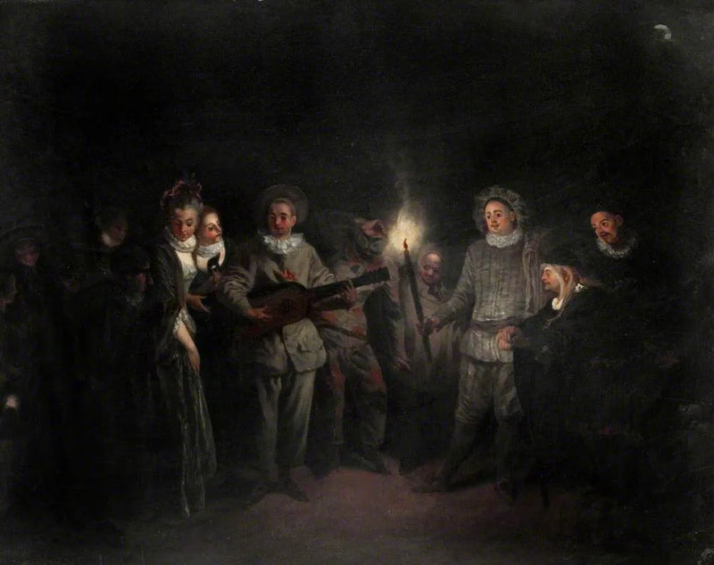 Una fiesta musical (El amor en el teatro italiano) - Antoine Watteau