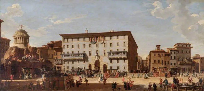 Una fiesta en la Piazza di Spagna, Roma, 1727 - Giovanni Paolo Panini