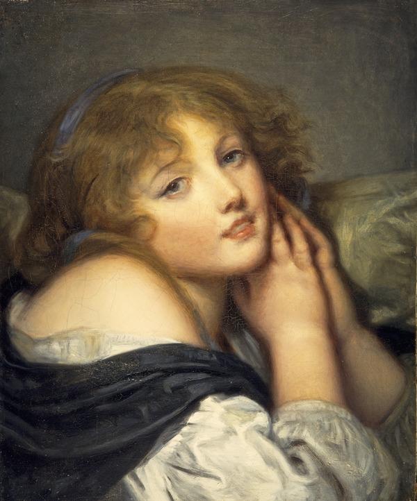 Una niña con las manos juntas - Jean-Baptiste Greuze