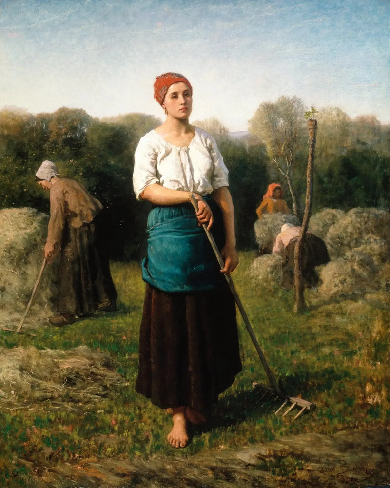 Una niña con un rastrillo - Jules Breton