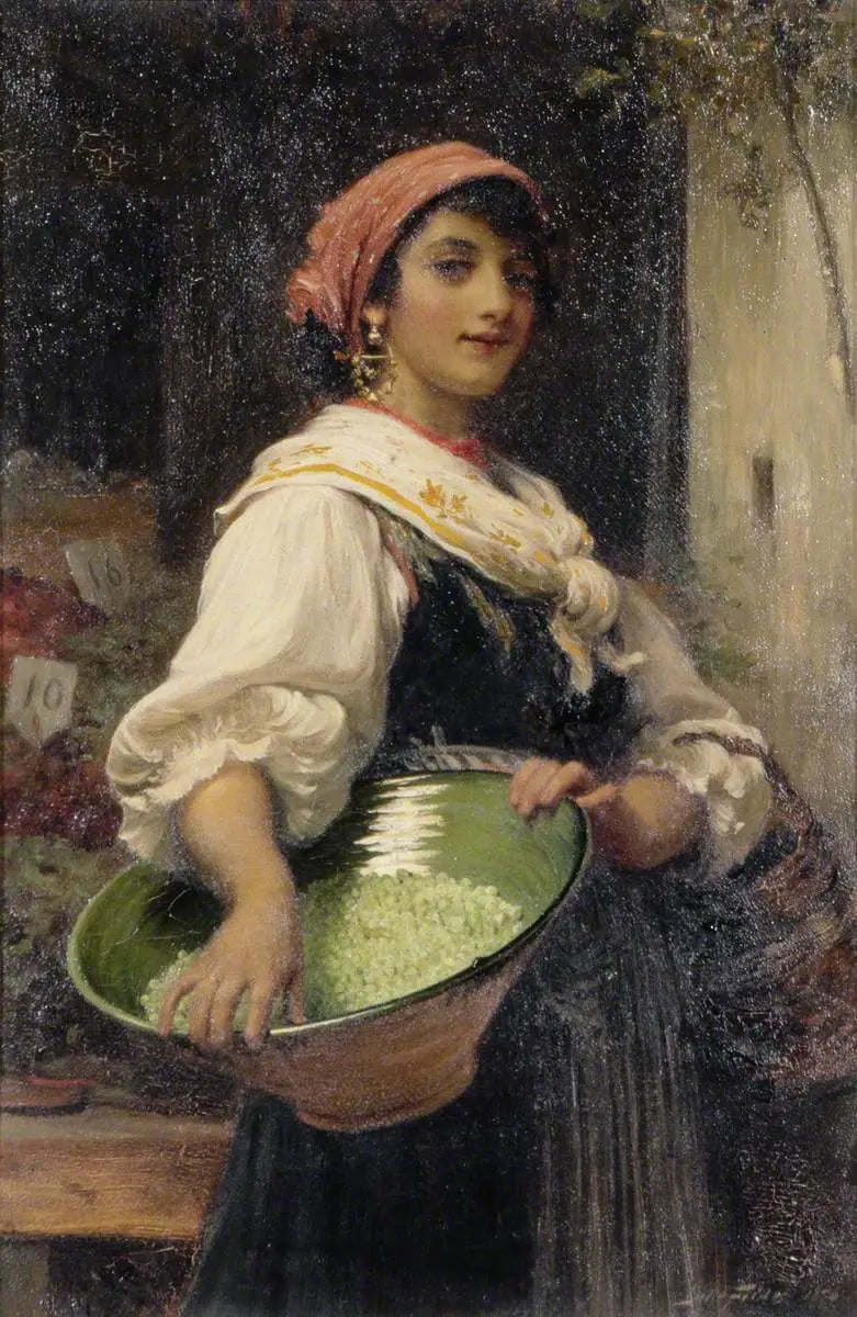 Una chica del mercado veneciano - Luke Fildes