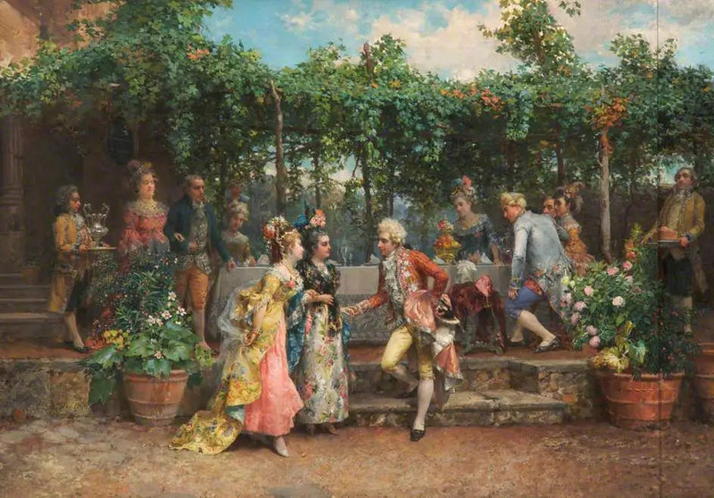 Una fiesta en el jardín - Cesare Augusto Detti