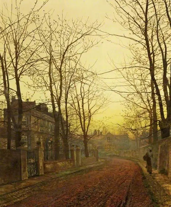 Un idilio de otoño - John Atkinson Grimshaw