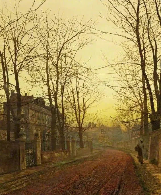 Un idilio de otoño - John Atkinson Grimshaw