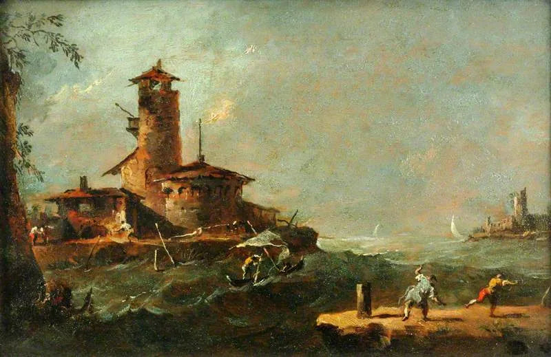 Una isla en el laguna - Francesco Guardi