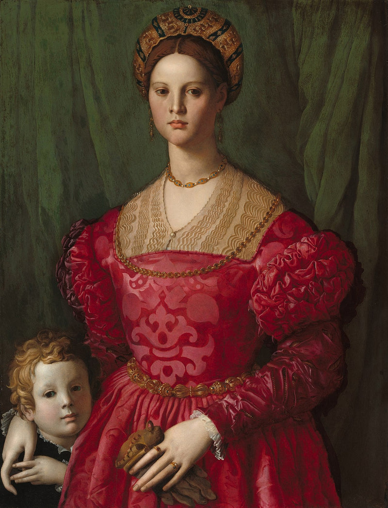 Una joven mujer y su pequeño hijo - Bronzino
