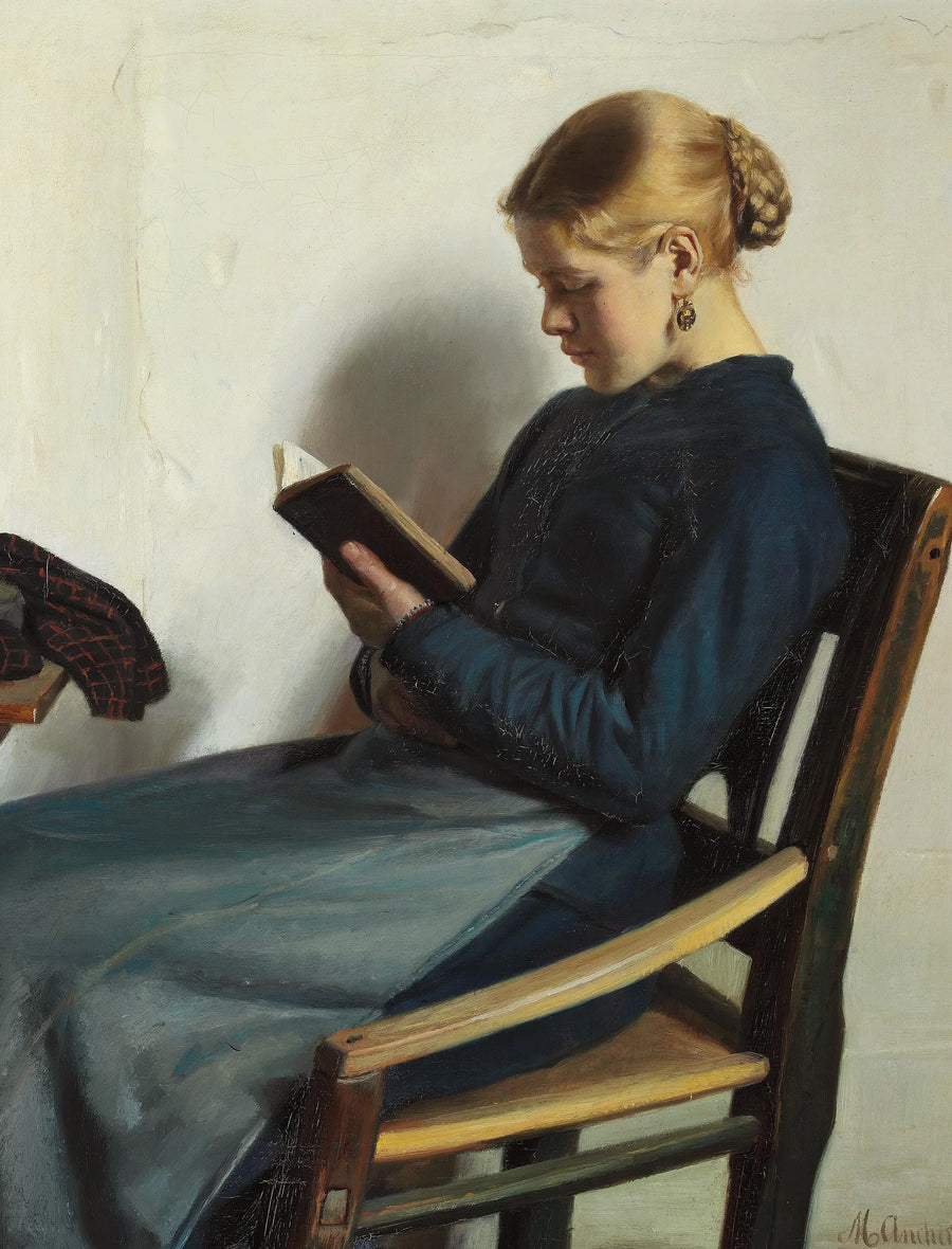 Una niña leyendo, Maren Sofie Olsen - Michael Peter Ancher