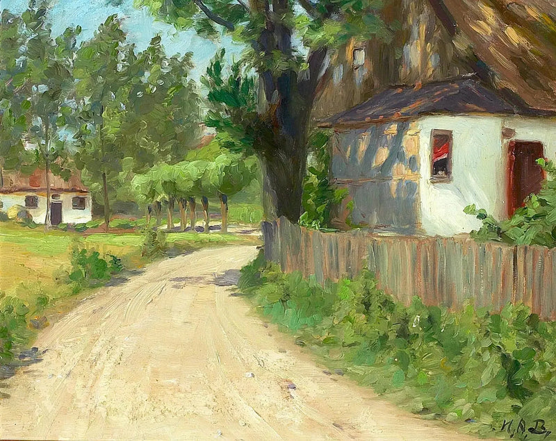 Un día de verano en un pueblo de Fionia. - H. A. Brendekilde