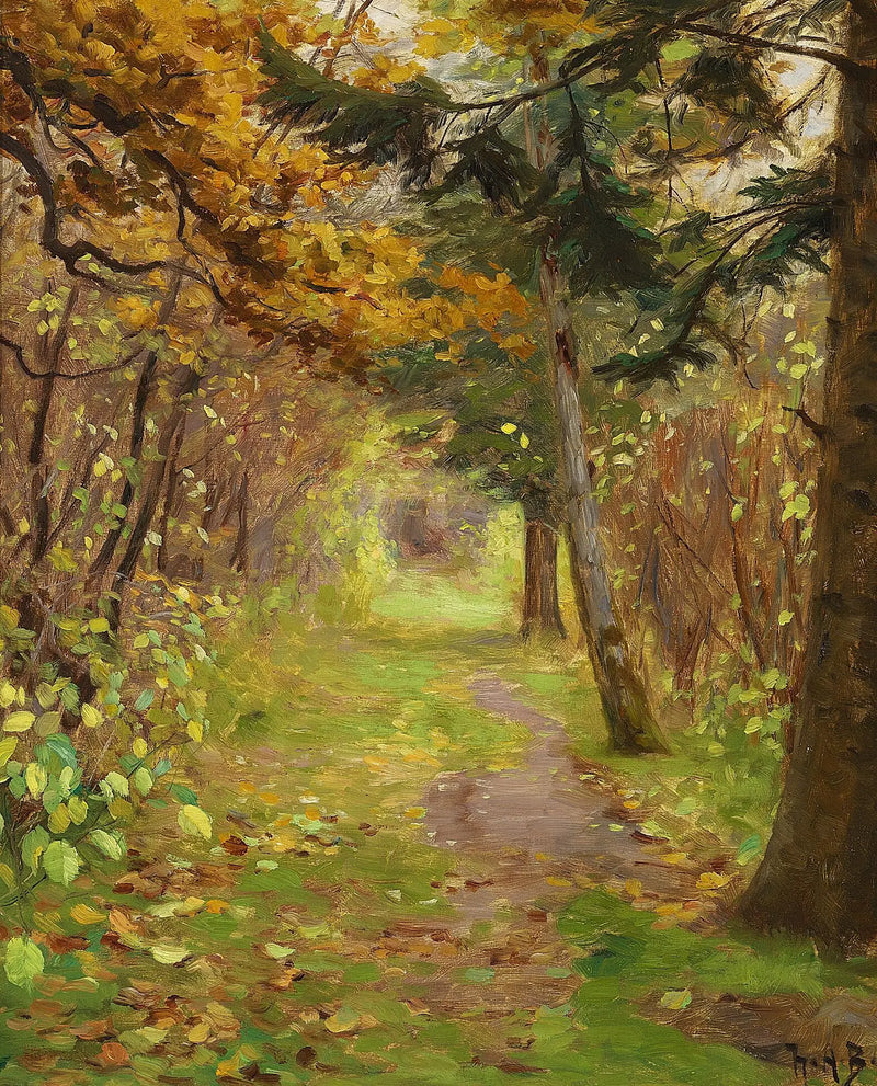 Un día de otoño en el bosque. - H. A. Brendekilde