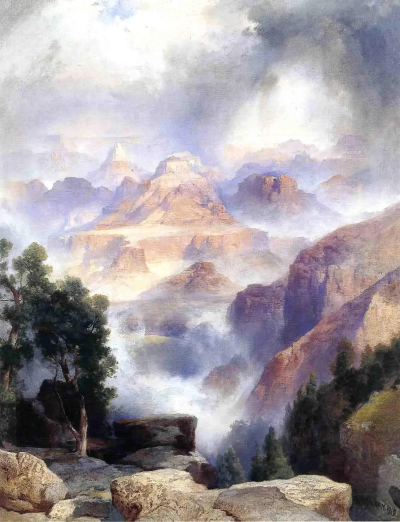 Un día lluvioso, Gran Cañón - Thomas Moran