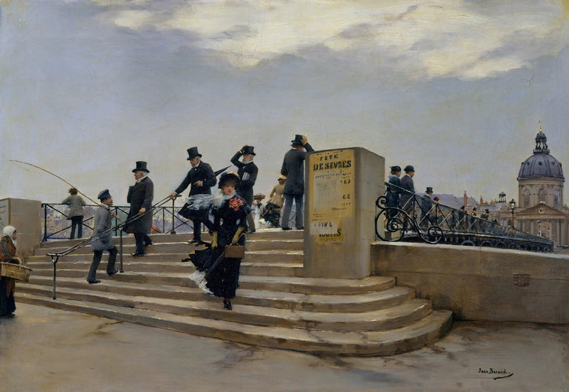 Un día ventoso en el Puente de las Artes - Jean Béroud