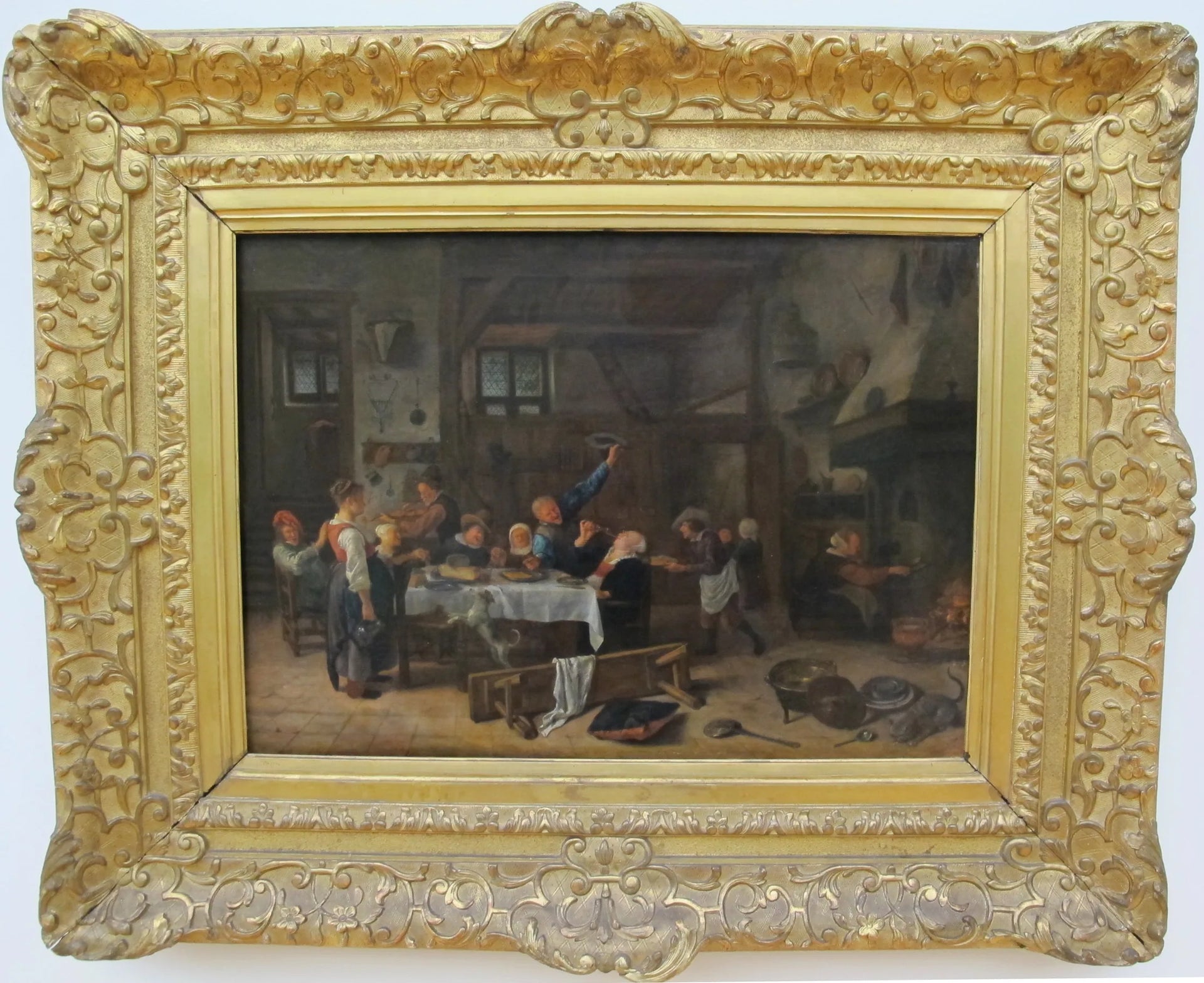 Une joyeuse compagnie à table - Jan Steen image 1 tableau peint à l’huile sur toile