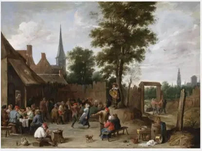 Una feria de pueblo cerca de Amberes - David Teniers el Joven