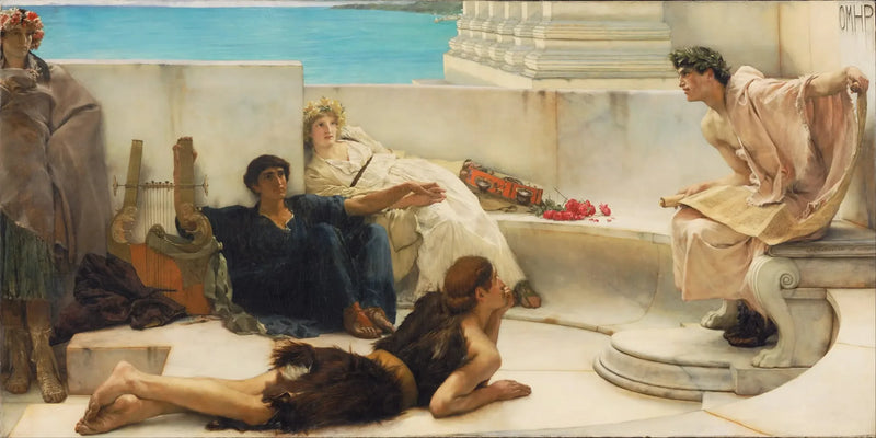 Una lectura de Homero - Lawrence Alma-Tadema