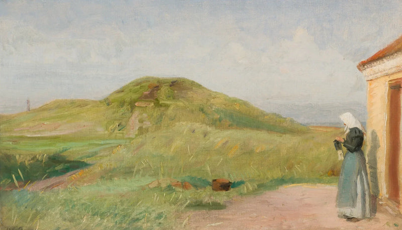 Una casa cerca de Fyrbakken, Skagen. -Michael Peter Ancher
