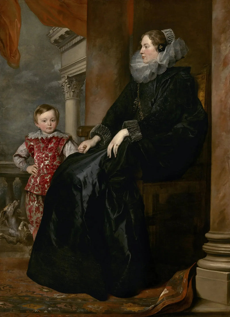 Una noble genovesa y su hijo - Antoine van Dyck