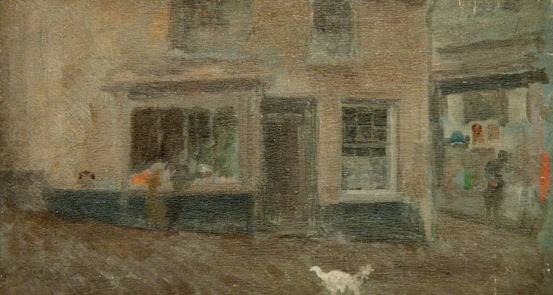 Una nota gris: Calle del pueblo, enero - James Abbott McNeill Whistler
