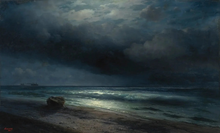 Una noche a la luz de la luna en el mar - Ivan Aïvazovski