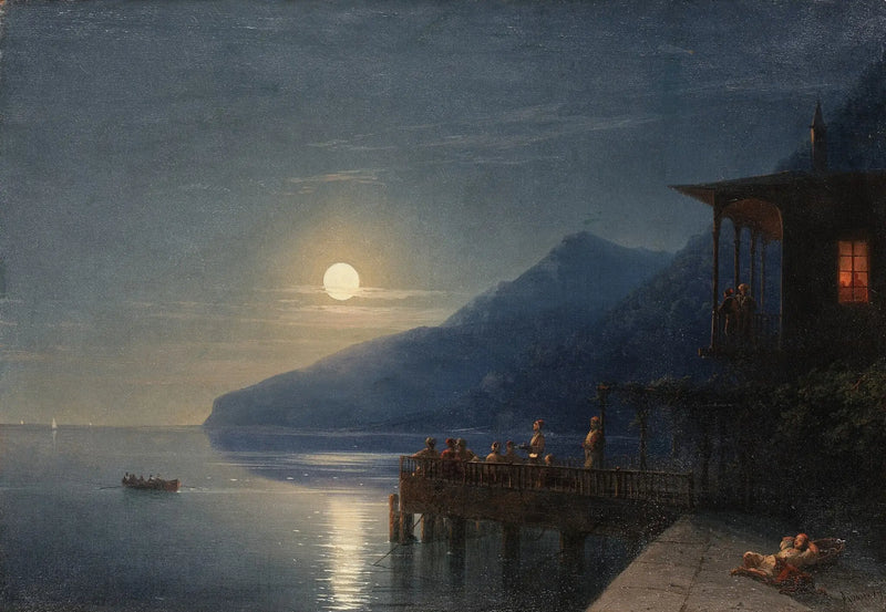 Una noche a la luz de la luna en la costa de Crimea - Ivan Aivazovsky