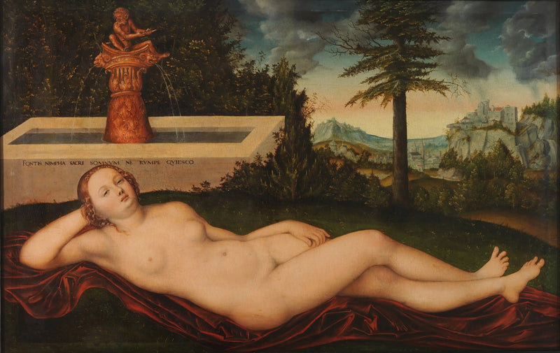 Una ninfa en una fuente - Lucas Cranach el Viejo