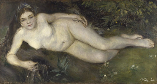 Une nymphe au bord d'un ruisseau - Pierre-Auguste Renoir - Reproductions de tableaux et peintures haut de gamme