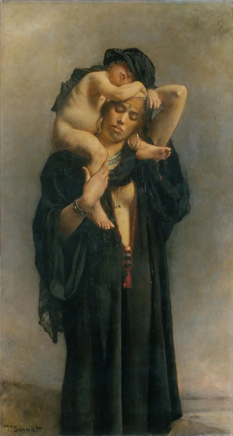 Una campesina egipcia y su hijo - León Bonnat