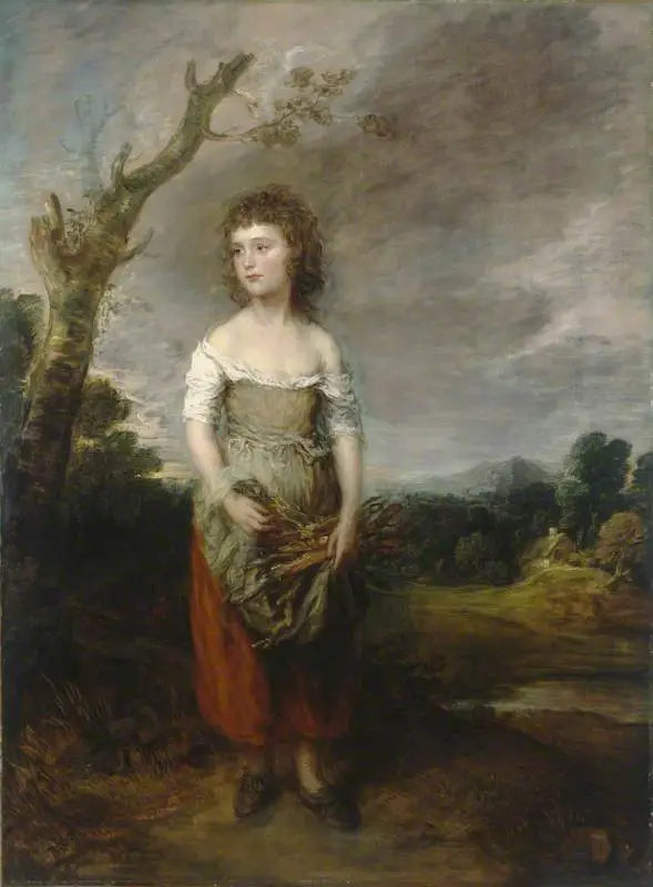 Una campesina recogiendo haces en un bosque - Thomas Gainsborough