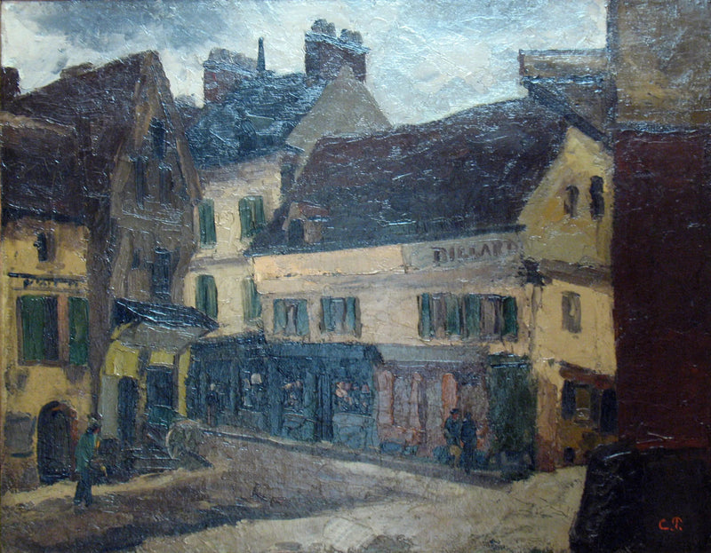 Una Plaza en La Roche-Guyon - Camille Pissarro