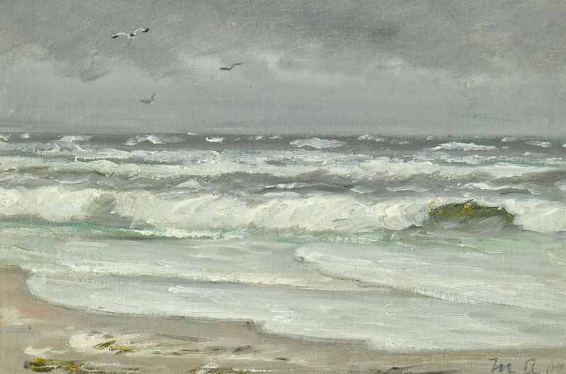 Una playa y un paisaje marino. - Michael Peter Ancher