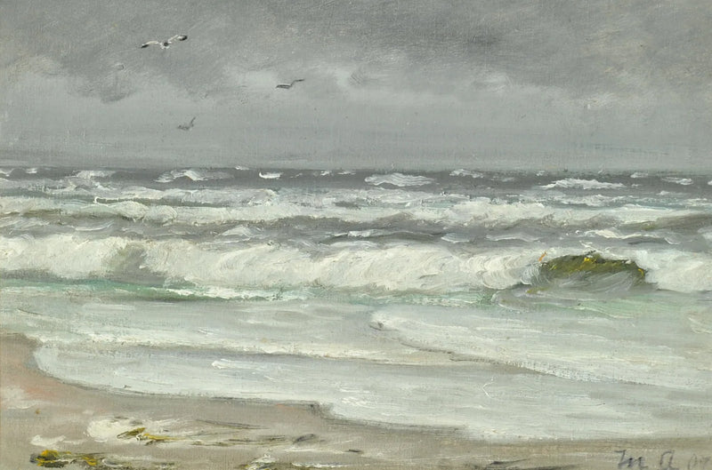 Una playa y un paisaje marino. - Michael Peter Ancher