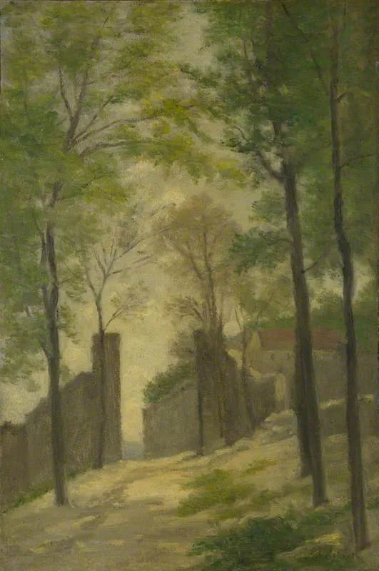 Una puerta detrás de los árboles - Stanislas Lépine