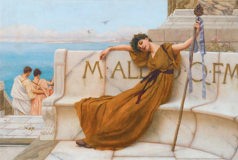 Una sacerdotisa de Baco - John William Godward