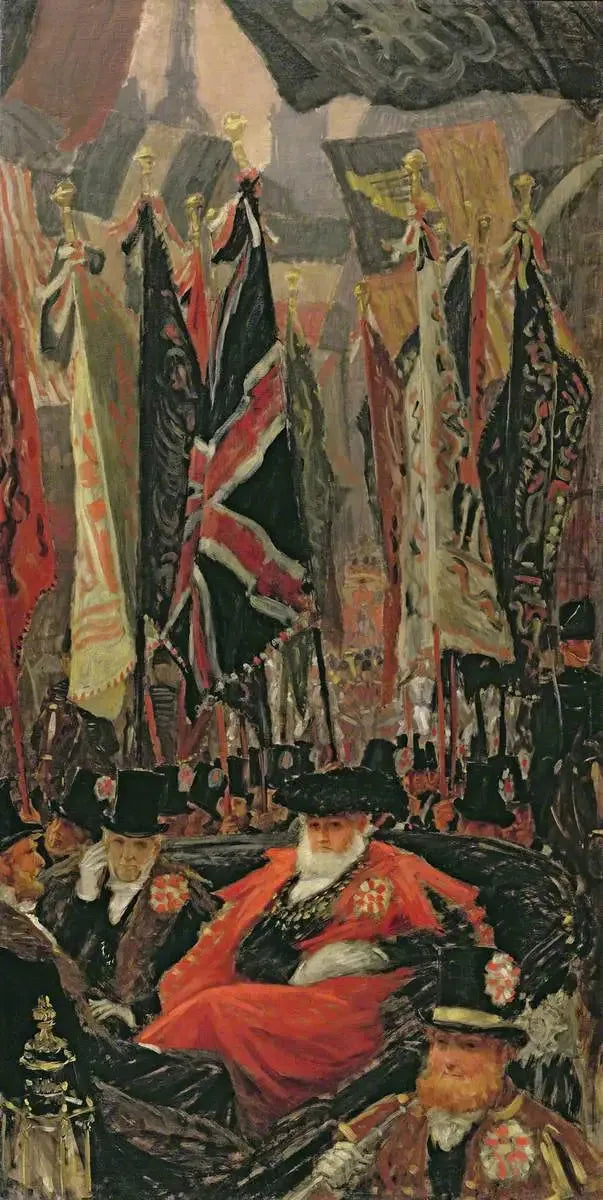 Una procesión cívica descendiendo Ludgate Hill, Londres - James Tissot