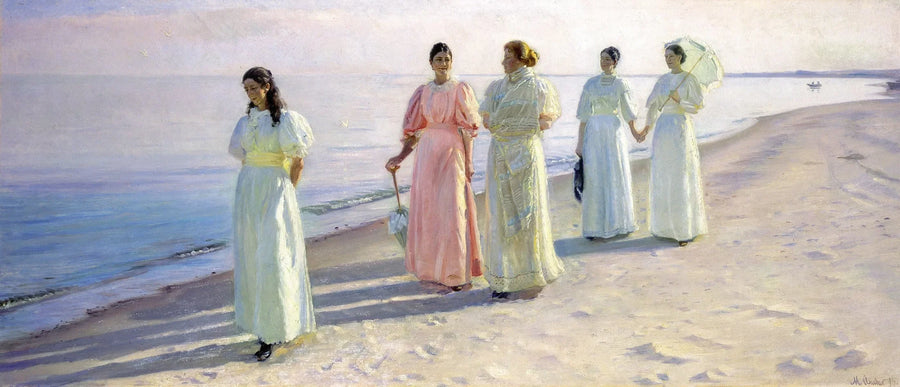 Un paseo por la playa - Michael Peter Ancher