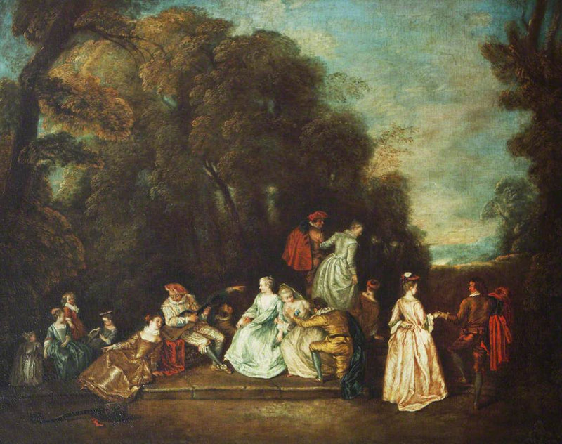 Un encuentro en el parque - Antoine Watteau