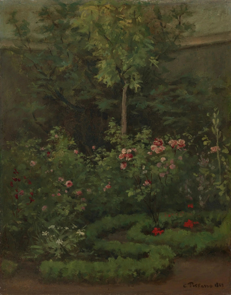 Un rosal - Camille Pissarro