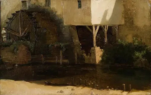 Una rueda de molino - Jean-Baptiste Camille Corot