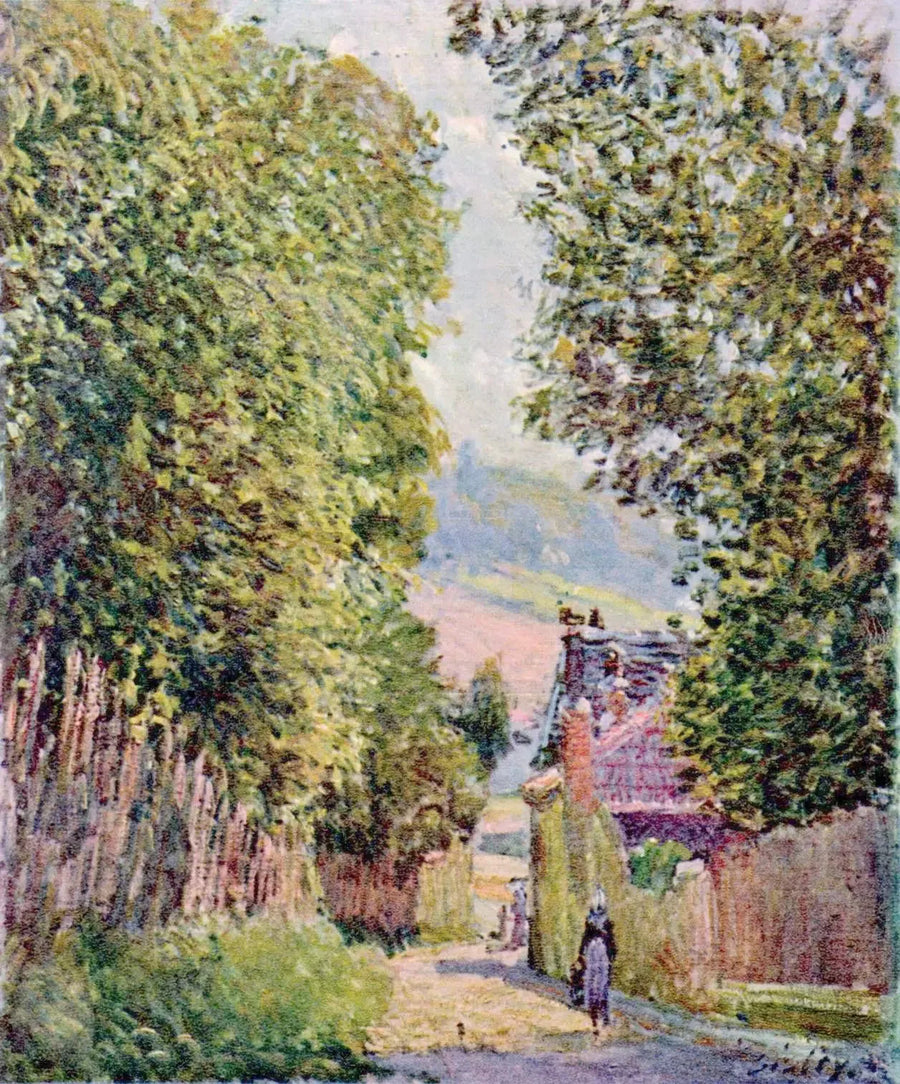 Una calle en Louveciennes - Alfred Sisley