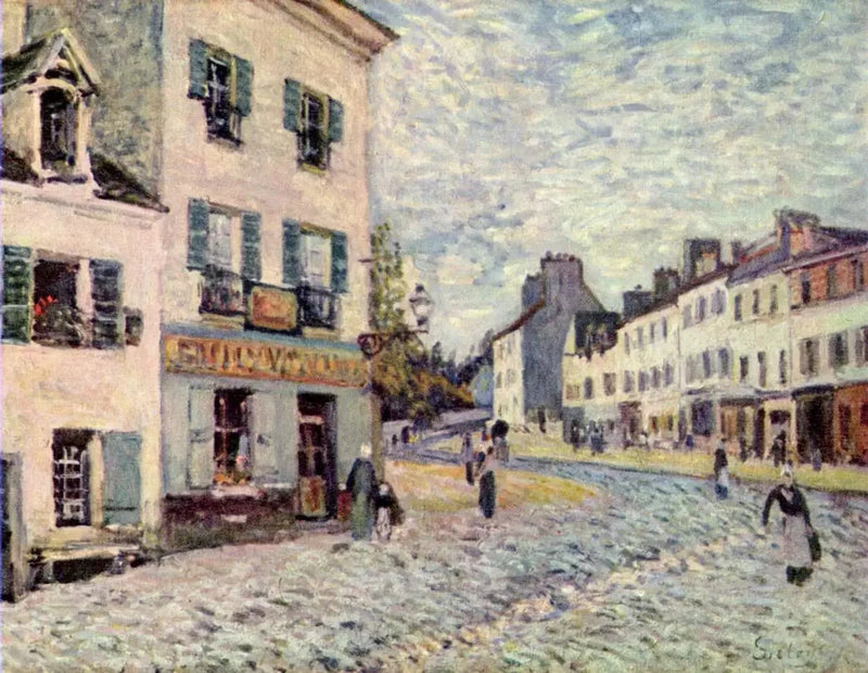 Una calle en Marly - Alfred Sisley