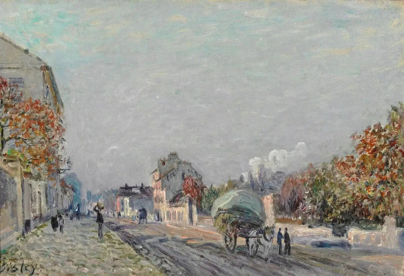 Una calle en Marly - Alfred Sisley